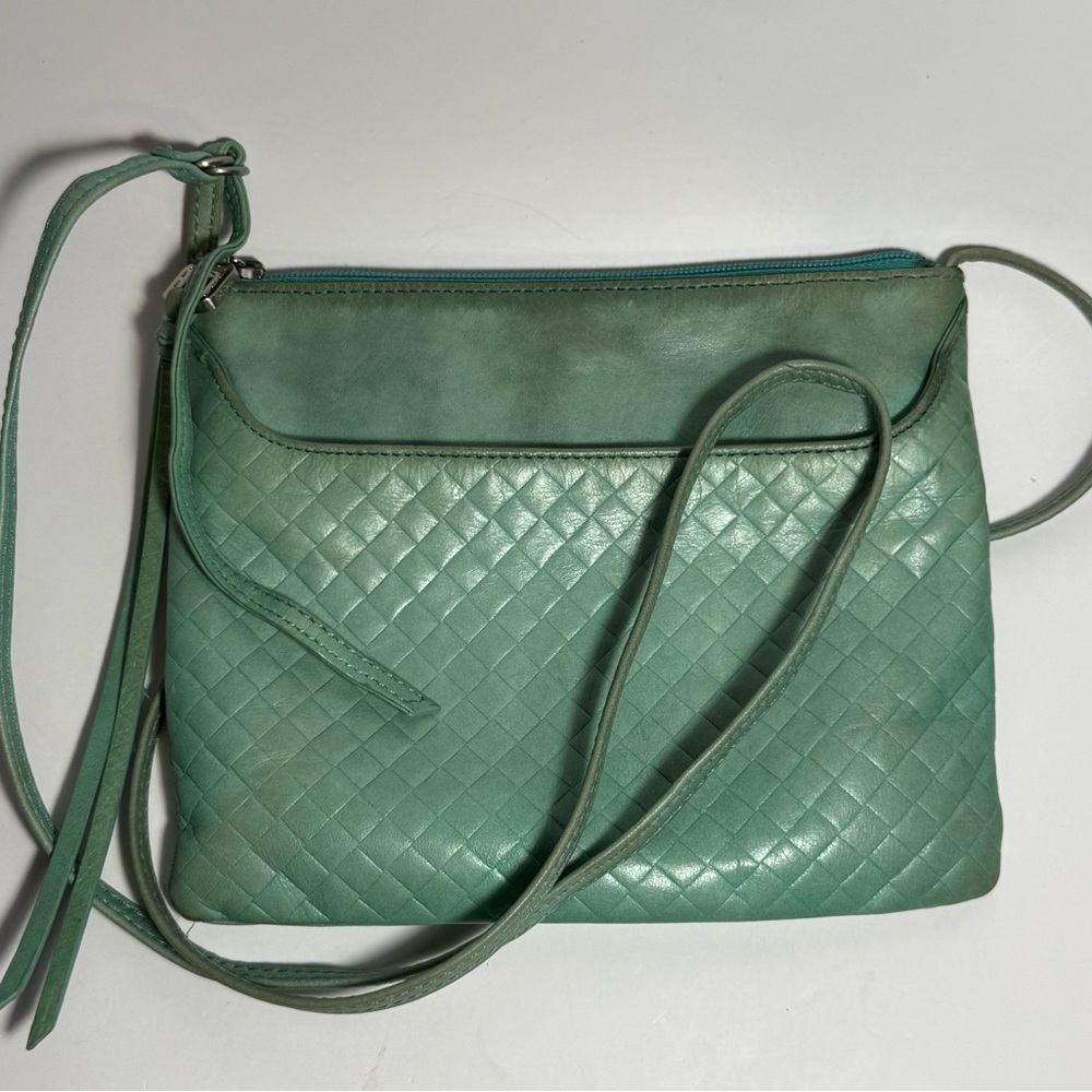 Hobo The Original Leather Crossbody Bag – Teal Woven Design